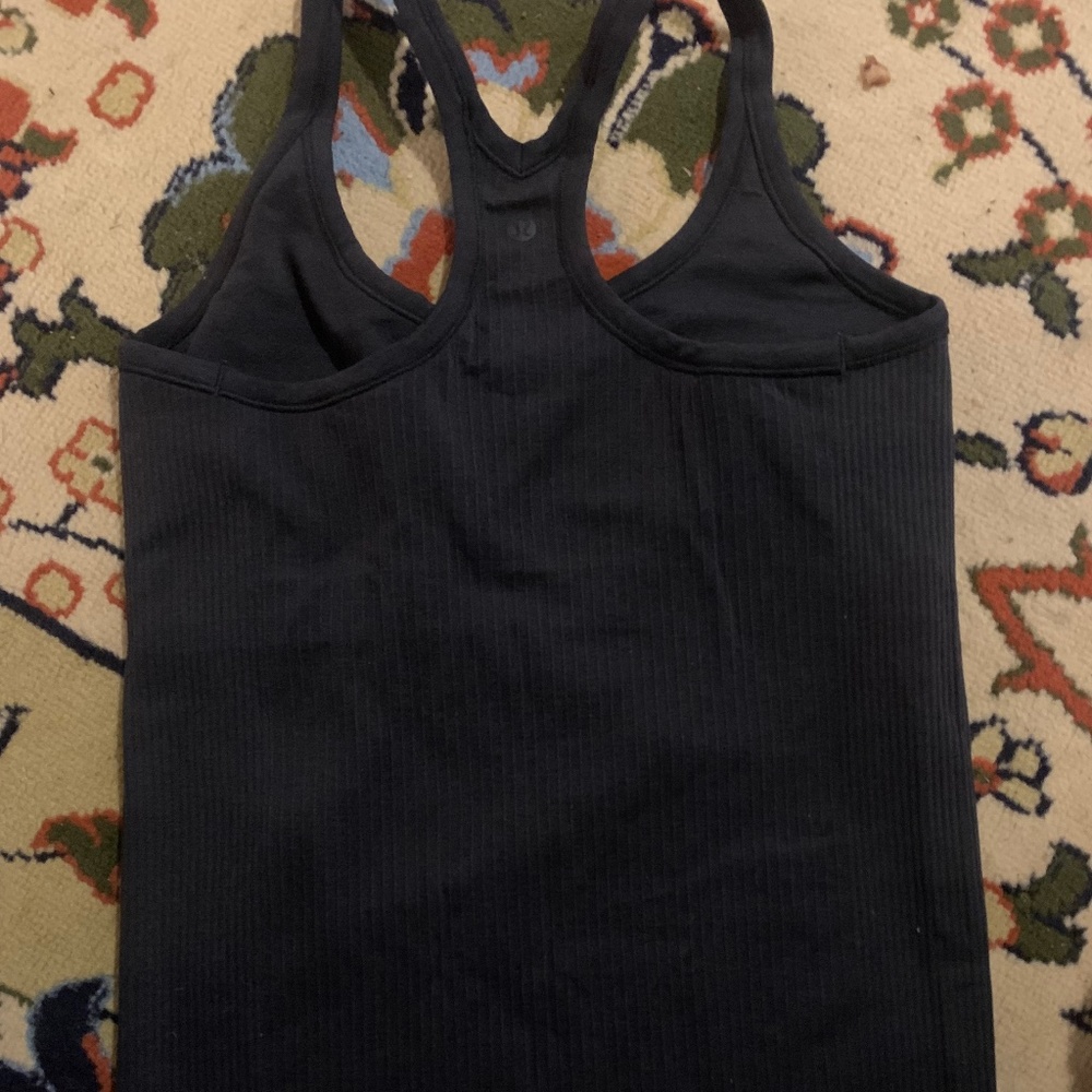 Ribbed Black lululemon tank